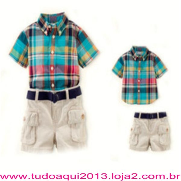 Conjunto Camisa Xadrez